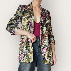 Zara Basic Floral Blazer Size M